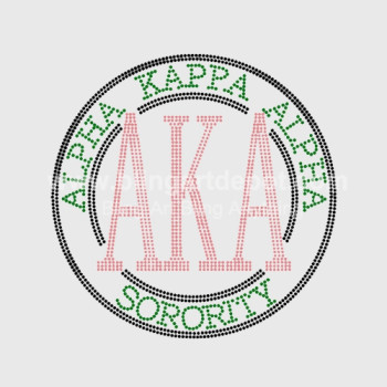AKA Sorority Rhinestone Heat Transfers